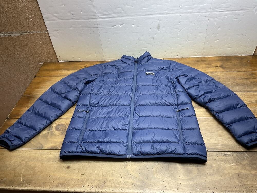 Eddie Bauer Down EB650 Blue Quilted Down Puffer Jacket Size Medium